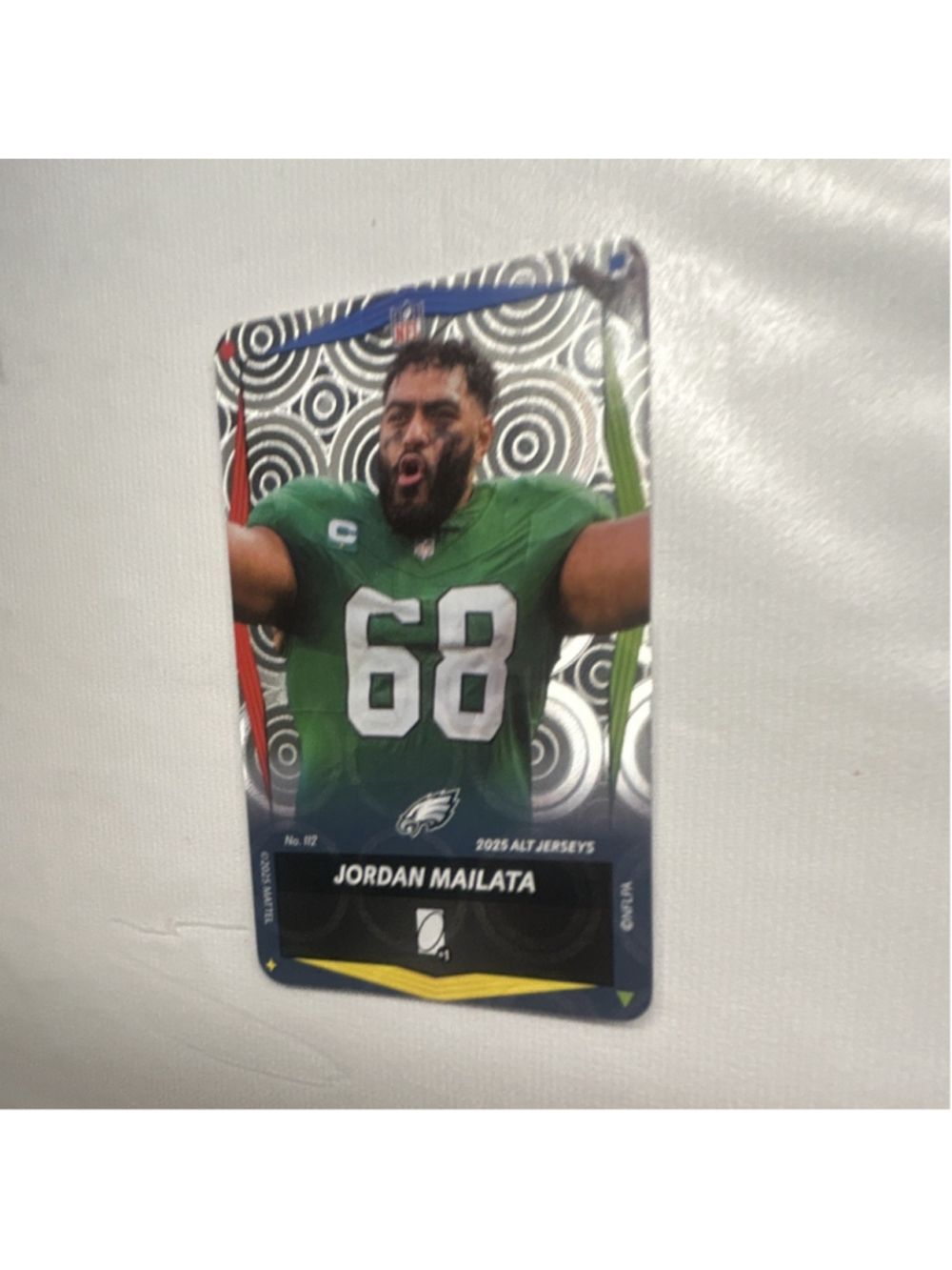 UNO Elite Jordan Mailata 2025 ALT JERSEYS Insert #112 Philadelphia Eagles - Picture 3 of 5